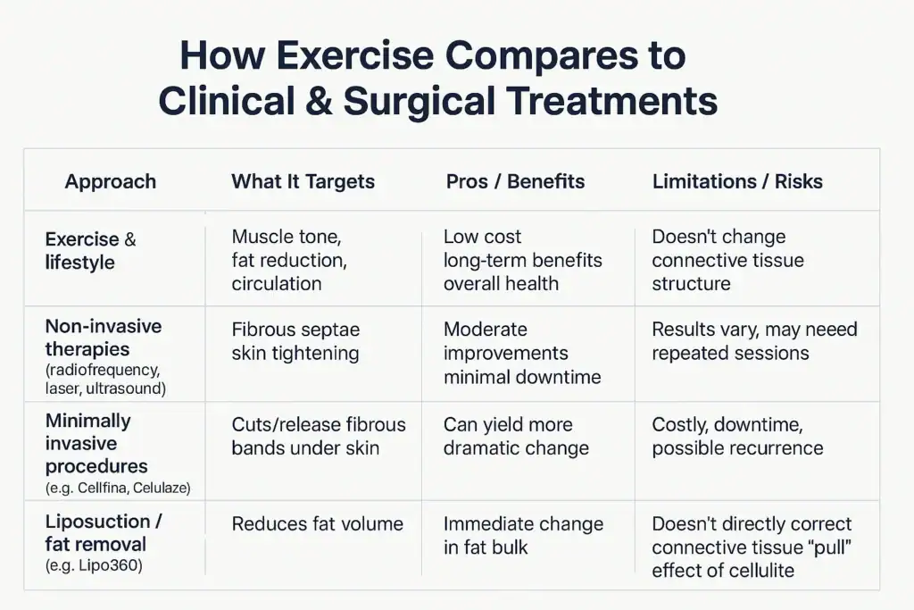 Sculpting Your Bum: Can Toning Exercises Really Reduce Cellulite? 2 How exercise compares to treatments from Lipo 360 East Grinstead